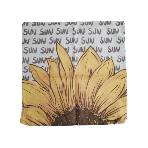 Pillow Cover Decor Sunflower, Sunshine and Bee - Set of 3 - Picture 2 of 11